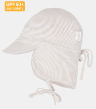Load image into Gallery viewer, Baby sun hat with UPF 50+ label on a white background