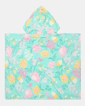 Load image into Gallery viewer, Waratah Mint Paradise Hooded Towel - Toshi