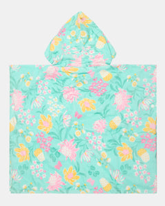 Waratah Mint Paradise Hooded Towel - Toshi