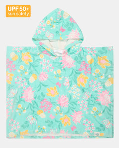 Waratah Mint Paradise Hooded Towel - Toshi
