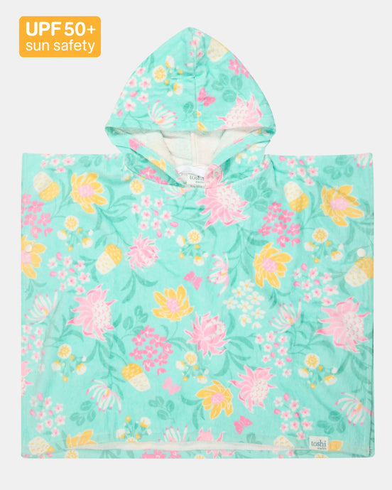 Waratah Mint Paradise Hooded Towel - Toshi