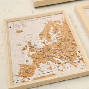 Desk Europe Map Travel Pin Board