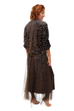Load image into Gallery viewer, Chocolate Trinny Velvet Sequin Bomber Jacket