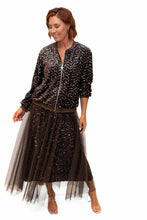 Load image into Gallery viewer, Chocolate Trinny Velvet Sequin Bomber Jacket