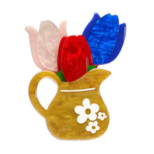 Load image into Gallery viewer, Trio of Tulips Brooch - Erstwilder Hoppy Easter