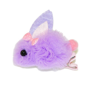 Purple Tulle Bunny Hair Clip