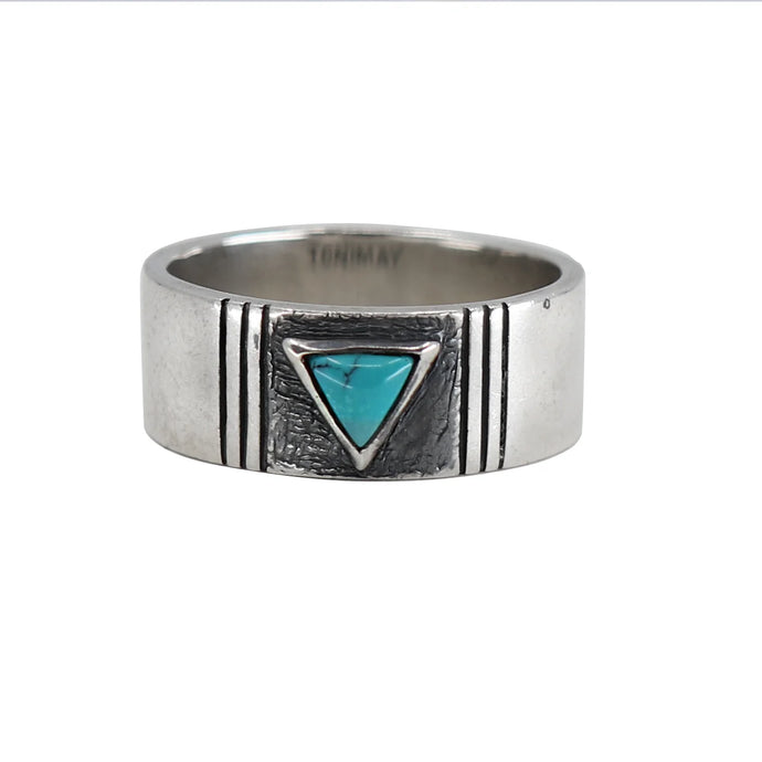 Turquoise Geometric Ring - ToniMay