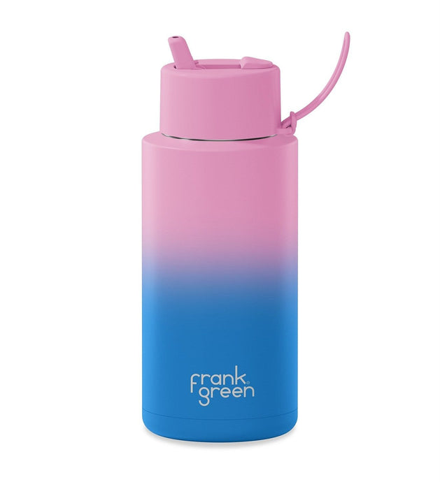 Wild Orchid Ceramic Reusable Bottle 34oz/1L with Flip Straw Lid - Frank Green