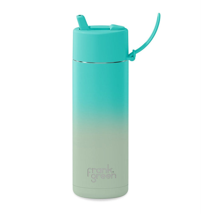 Bondi Bliss Ceramic Reusable Bottle 20oz/595ml with Flip Straw Lid - Frank Green