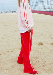 Red/Pink Urban Velour Pant - Hammill & Co