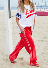 Load image into Gallery viewer, Red/Pink Urban Velour Pant - Hammill &amp; Co