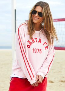 Pink/Red Urban Velour Sweat - Hammill & Co