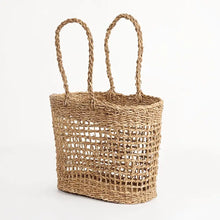 Load image into Gallery viewer, Umbria Open Weave Seagrass Tote