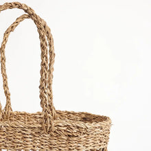 Load image into Gallery viewer, Umbria Open Weave Seagrass Tote