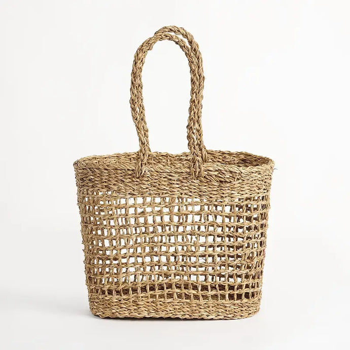 Umbria Open Weave Seagrass Tote