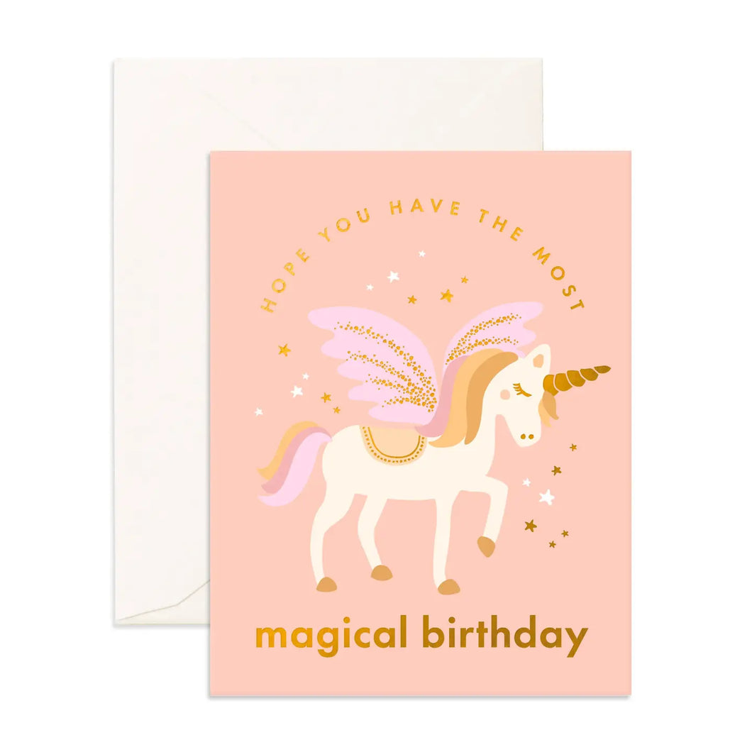 Unicorn Magical Birthday Greeting Card