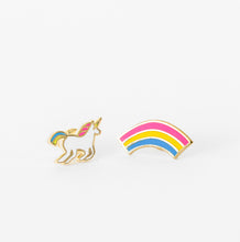 Load image into Gallery viewer, Unicorn &amp; Rainbow Earrings