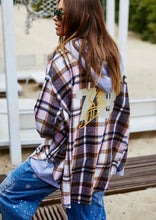 Load image into Gallery viewer, Pink/Grey Vintage Flannel Check Hooded Sweat - Hammill &amp; Co