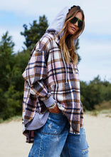 Load image into Gallery viewer, Pink/Grey Vintage Flannel Check Hooded Sweat - Hammill &amp; Co