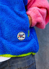 Load image into Gallery viewer, Hot Pink/Royal Blue Vintage Polar Fleece Sweat - Hammill and Co