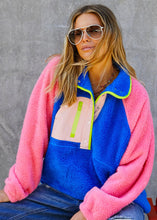 Load image into Gallery viewer, Hot Pink/Royal Blue Vintage Polar Fleece Sweat - Hammill and Co