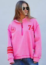 Load image into Gallery viewer, Pink Vintage Wash Half Zip Sweat - Hammill and Co
