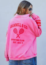 Load image into Gallery viewer, Pink Vintage Wash Half Zip Sweat - Hammill and Co