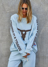 Load image into Gallery viewer, Powder Blue Vintage Western Sweat - Hammill &amp; Co