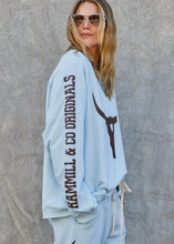 Load image into Gallery viewer, Powder Blue Vintage Western Sweat - Hammill &amp; Co