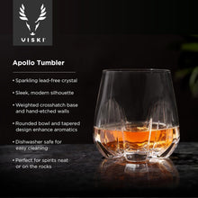 Load image into Gallery viewer, Viski Apollo Crystal Whiskey Tumbler