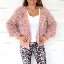 Load image into Gallery viewer, &quot;Vivian&quot; Pink Fluffy Cardigan