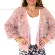 Load image into Gallery viewer, &quot;Vivian&quot; Pink Fluffy Cardigan