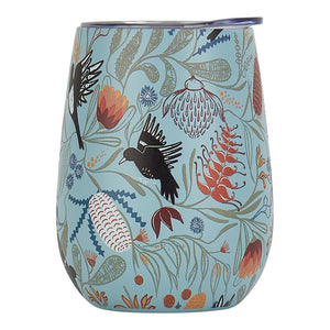 Magpie Floral Wine Tumbler Stainless Steel