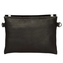 Load image into Gallery viewer, Waco Brown &amp; White Cowhide Boho Bag with Leather Stitch