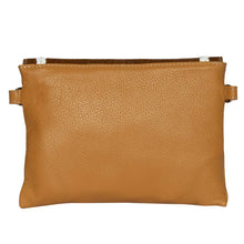 Load image into Gallery viewer, Waco Tan &amp; White Cowhide Boho Bag with Leather Stitch