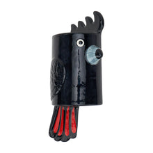 Load image into Gallery viewer, Black Cockatoo Ceramic Wall Vase