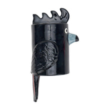 Load image into Gallery viewer, Black Cockatoo Ceramic Wall Vase