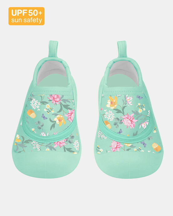 Waratah Mint Paradise Swim Reef Booties - Toshi