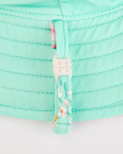 Waratah Mint Paradise Swim Sunhat - Toshi