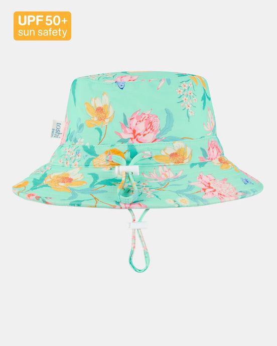 Waratah Mint Paradise Swim Sunhat - Toshi