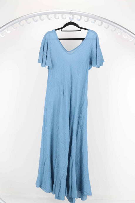 Blue Cotton Dress O/S