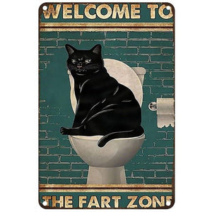 'Welcome to the Fart Zone' Metal Sign