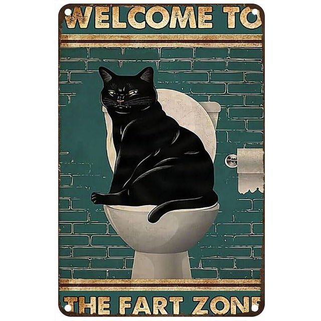 'Welcome to the Fart Zone' Metal Sign