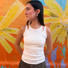 Load image into Gallery viewer, White Double Layer Singlet - By Frankie