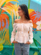 Load image into Gallery viewer, White Lace Applique Blouse - Zari the Label