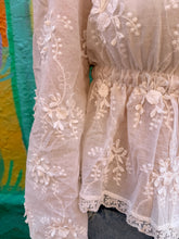 Load image into Gallery viewer, White Lace Applique Blouse - Zari the Label