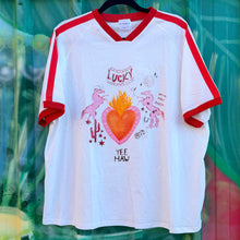 Load image into Gallery viewer, White 'Lucky' Rodeo T-Shirt - By Frankie