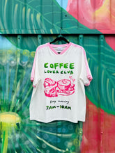 Load image into Gallery viewer, White 'Coffee Lover Club' T-Shirt - By Frankie