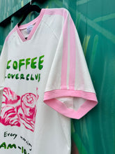 Load image into Gallery viewer, White 'Coffee Lover Club' T-Shirt - By Frankie