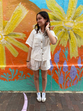 Load image into Gallery viewer, White Denim Shirt &amp; Short Set - By Frankie